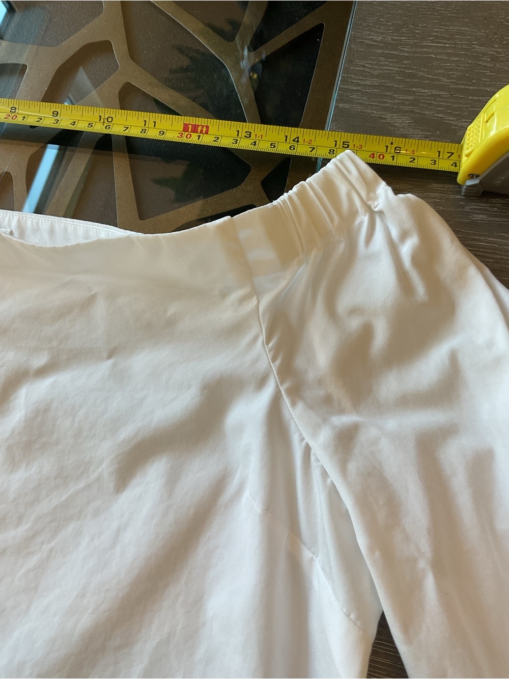 Aritzia Babaton White Blouse with Off-Shoulder blouse with balloon sleeves. - Picture 7 of 12